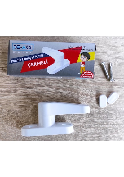 Pvc Pencere Metal Çekmeli Çocuk Emniyet Mandalı Güvenlik Kilidi 1, Beyaz Altın Ve Çok Renkli