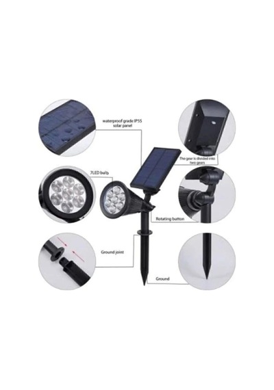 Yeşil Çim Solar Led Bahçe Aydınlatması - Güneş Enejisi Ledli Çim Lambası - Güneş Enerjili Saplamalı
