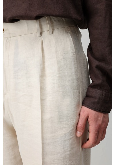 Antioch Lyocell Relaxed Fit Pileli Erkek Pantolon Taş