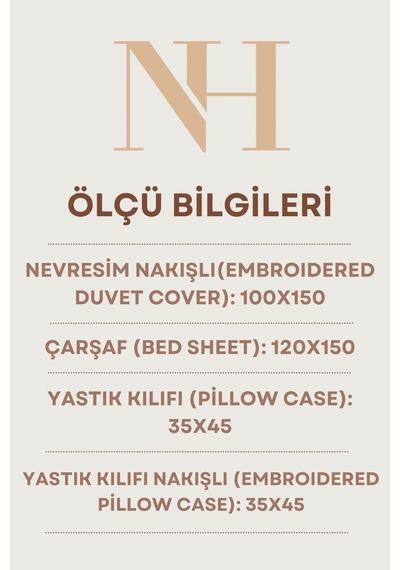 Newhome Lambi %100 Pamuk Kabartma Nakışlı Bebek Nevresim Takımı Kutulu Tasarım Hediyelik Karışık Renk