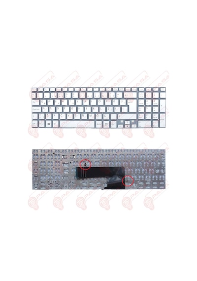 Sony Uyumlu Vaio Svf15416Stw, Svf154B1Ew Klavye Tuş Takımı Q Beyaz Tr