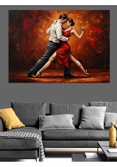 Tutkulu Tango Dansı Dekoratif Kanvas - Mdf Ahşap Tablo