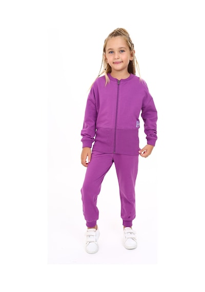 Toontoy Kids Toontoy Kız Çocuk Armalı Eşofman Takım Mor