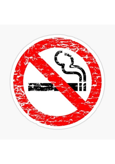Sıgara Içilmez Yasak Sticker Etiket 5 Cm 6 Adet
