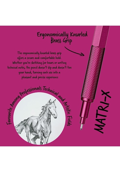 Scrikss Office Matri-x Versatil 0.7 Mm Metalik Pembe Şeffaf Amb Genel