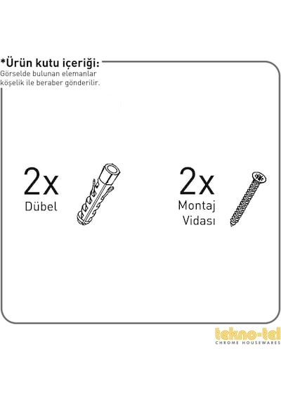 Teknotel Üç Katlı Banyo Köşe Rafı Krom Bk003 Krom