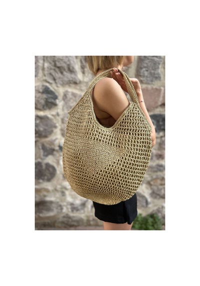 .bags Hasır Örgü File Model Çanta