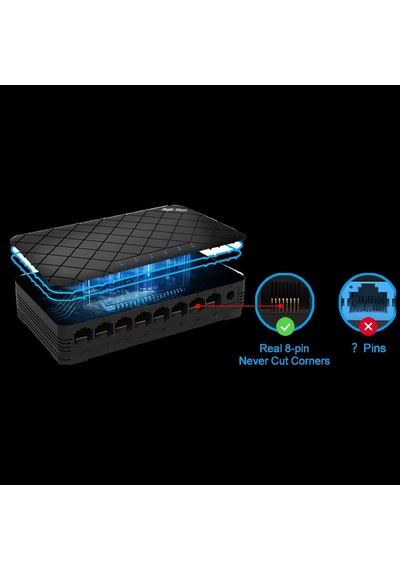 Reyee RG-ES05 5 Portlu 10/100 Fast Ethernet Tak Çalıştır Plastik Kasa Switch