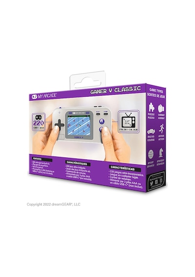 Myarcade Gamer V Retro Konsol 220 Oyun Gri Mor