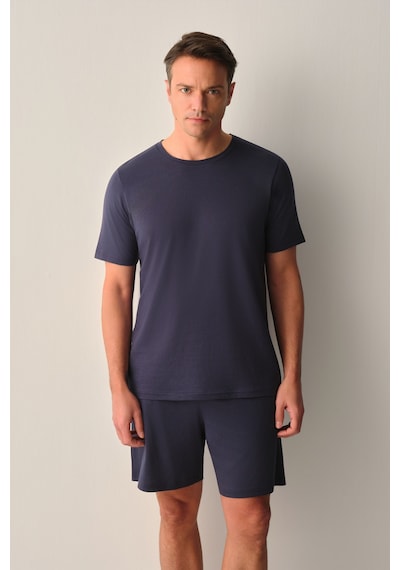 Suwen Jacob Erkek Şort Pijama Takımı Sh26716663061 Indigo