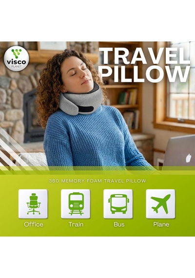 Visco Planet Ortopedik Spiral Boyun Destekli Seyahat Yastığı%100 Ortopedik Visko Genel
