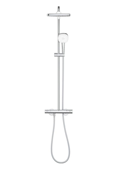 Grohe Tempesta System 250 Cube Duvara Monte Termostatik Bataryalı Duş Sistemi - 26689001 Gümüş