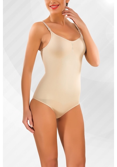 Kadın Ten Korseli Body 9016 Ten