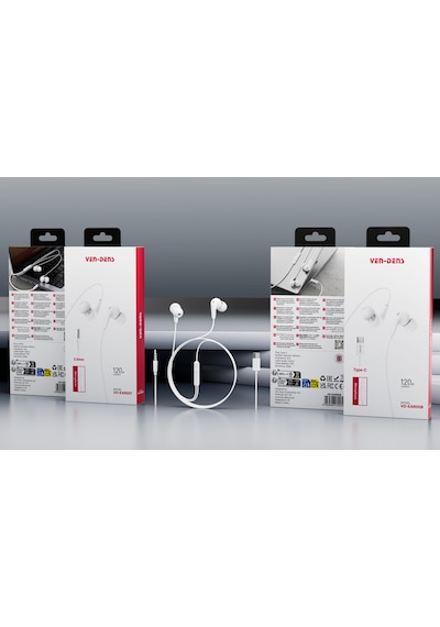 Ven-dens Vd-ear008 Type-c Premium Mikrofonlu Kulaklık - Siyah