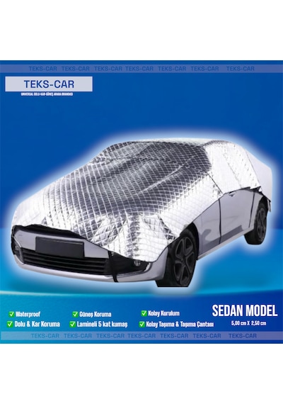 Oto Branda 4 Mevsim Koruyucu Araba Brandası - 5 Katlı Sedan Uyumlu Sedan Model Uyumlu Oto Koruyucu Branda