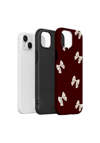 Velvoria Valestra Ivory Bow Scatter Apple iPhone Uyumlu 15 Darbe Korumalı Kılıf Valestra Select - Ivory Bow Scatter