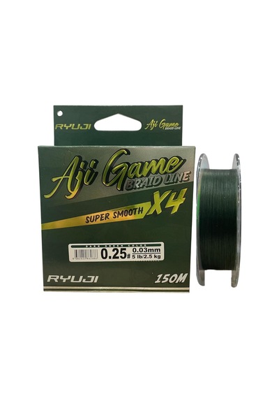Ryuji Aji Game 4x 150 Mt 0.03mm İp Misina Koyu Yeşil