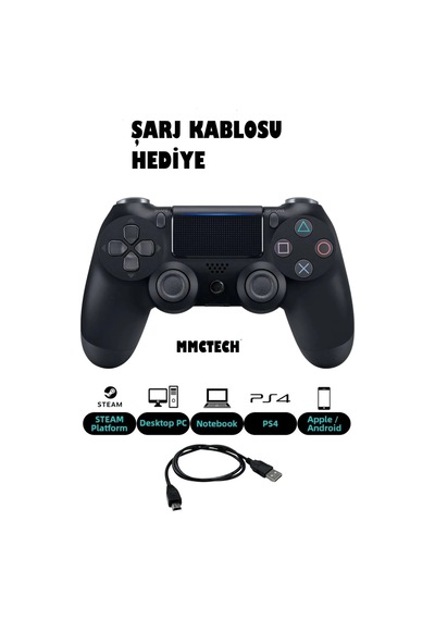 Kablosuz Oyun Kolu Playstation 4 - Pc - Tv - Tablet Uyumlu Siyah - 648037407