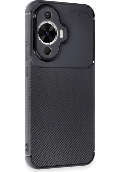 Huawei Nova 12s Kılıf Auto Focus Karbon Kapak Siyah