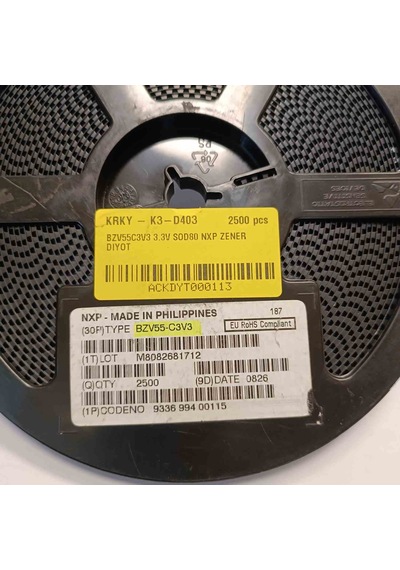 Bzv55c3v3 3.3v Sod80 Nxp Zener Diyot 150 Adet