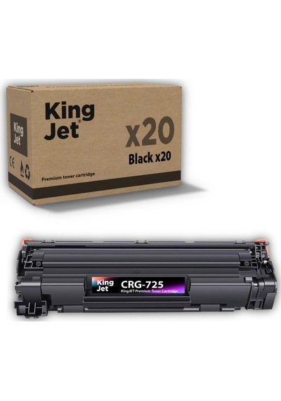 Kingjet Canon Uyumlu Crg-725 Standart Kapasiteli 20'li Paket Çipli  Uyumlu Toneri Lbp6030
