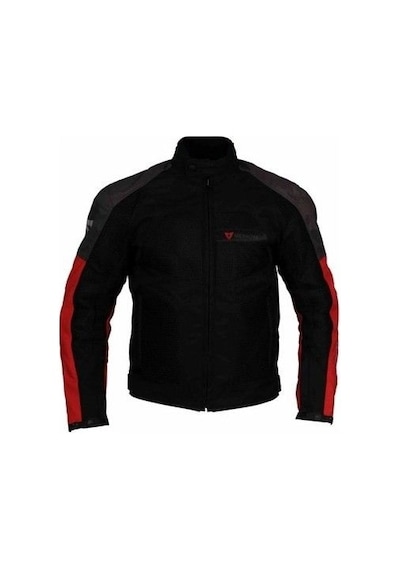 Venom Dynamic Kadın 4 Mevsim Siyah Kırmızı Motosiklet Montu