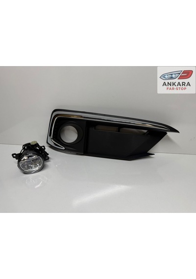 Honda Civic Fc5 2019-2021 Makyajlı Kasa Sis Lamba Ve Kapak Takımı Ön Sağ Krom Tip Kapak + Ledli Sağ Ön Sis