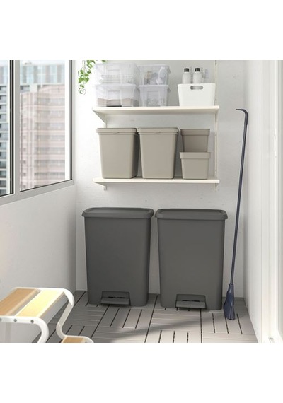 Ikea Knöckla Çöp Kutusu, Koyu Gri, 50 Lt