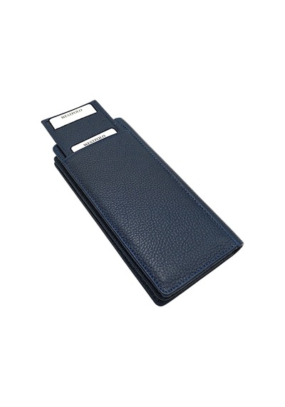 Westpolo Hakiki Deri Bol Kart Bölmeli Unisex Uzun Cüzdan - Lacivert Lacivert