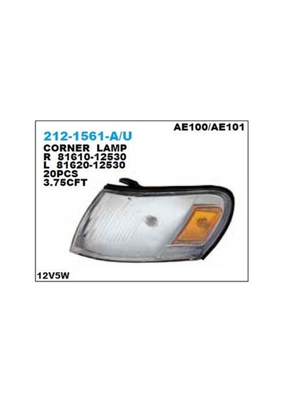 Dpo Sınyal Lambası On Sag- Sarı Cıkıntılı Duylu Ampullu - Toyota Corolla Ae100 93/94 MR00-DPO-212-1561R-AE