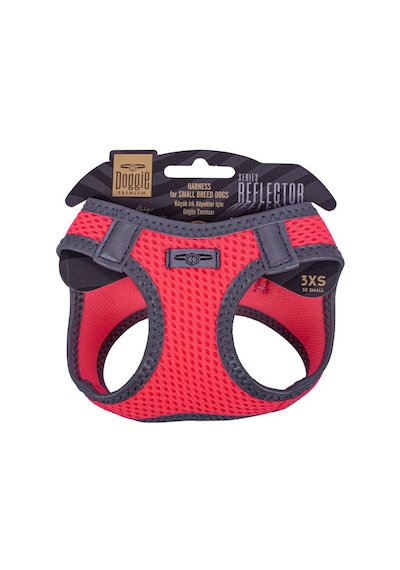 Doggie Havalı Dokuma Reflektör Serisi Küçük Irk Göğüs Tasması Pembe 3XS-22-26Cm Pembe