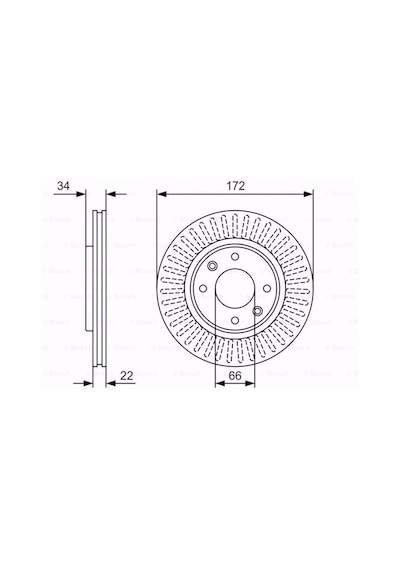 Citroen C4 I 1.6 16V Bio-Flex 2004-2011 Bosch Ön Fren Diski
