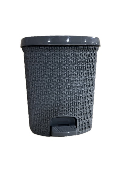 12 Litre Pedallı Ve Dantel Model Çöp Kovası Gri