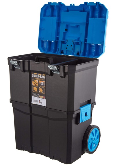 Super Bag Asr 5039 Mobil Çift Katlı Takım Çantası Tekerlekli Mavi