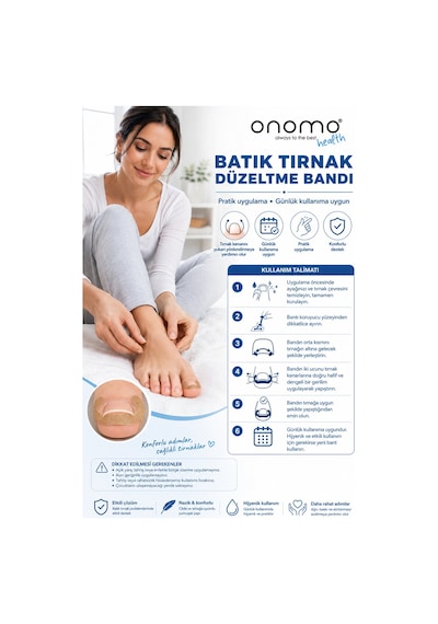 Onomo Health Batık Tırnak Düzeltme Bandı + Düzeltici Şerit Set