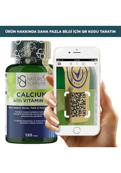 Natures Supreme Calcium With Vitamin D3 120 Tablet Aromasiz