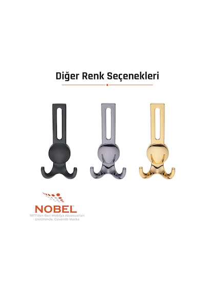 Solo Lüks Portmanto Askı, Metal, Vestiyer Askı, 210 Gr, Dolap Askılık, Duvar Askılığı, Mat Siyah Vidalı 5 Adet