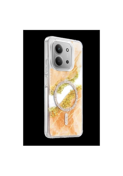 Onegif Redmi 15c 4g Lotus Simli Magsafe Kapak - Turuncu