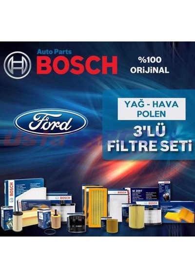 Ford Focus 1.6 Tdcı Bosch  Filtre Bakım Seti E5 2011-2015 (495301675)