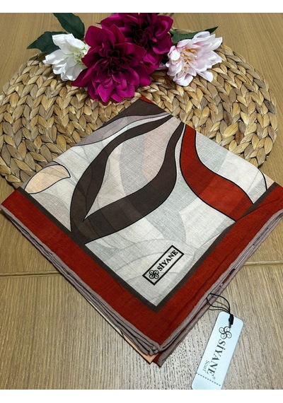 Siyane Scarf Naturel Desen Eşarp 14 Çok Renkli