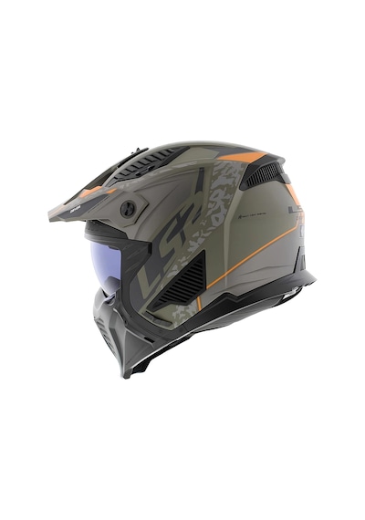 Ls2 Drifter Devor Ön Çene Çıkarılabilir Modüler Kask Mat Kum - Turuncu
