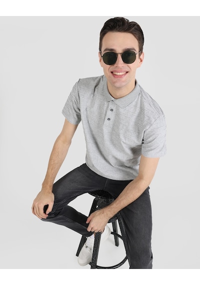 Colin'S Regular Fit Gri Erkek Polo Yaka Kısa Kol Tişört Cl1043613_Q1.V2_Gra