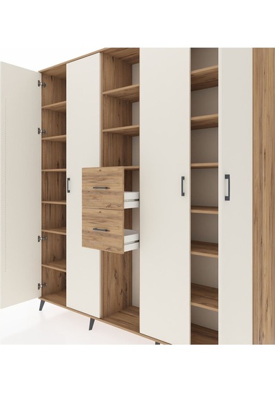 Hyperion Dolap 15 Raflı 2 Çekmeceli 4 Kapaklı 220x44x243 Çam-aytaşı/çam Aytası/atlas Çam Hyperion Dolap 15 Raflı 2 Çekmeceli 4 Kapaklı 220x44x243 Çam-aytaşı/çam Aytası/atlas Çam
