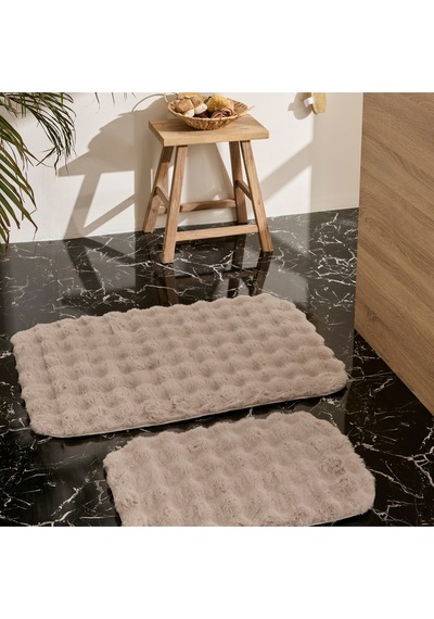 Karaca Home Bubble Banyo Paspas Seti Gri