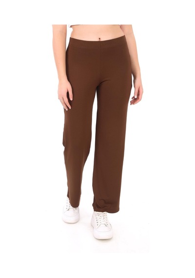 Extra Yumuşak Uzun Viskon Pantolon Home&outdoor-kahverengi Kahverengi