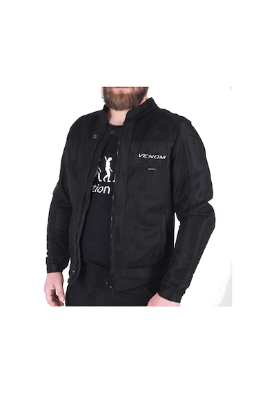 Venom Motosiklet Montu Urban Erkek Siyah Fileli Motorcu Mont