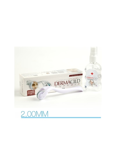 Dermacild Titanyum 180 İğne Dermaroller Göz Çevresi 2.00 MM + Roller Temizlik Spreyi