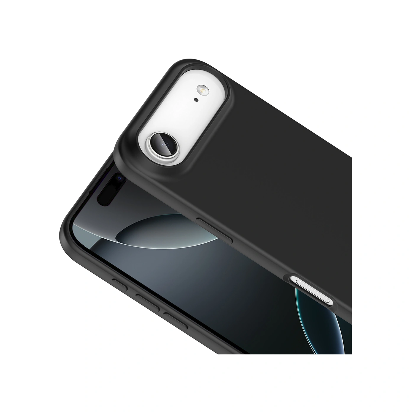 Apple Uyumlu iPhone 17 Air Kılıf Lansman İçi Kadife Kamera Korumalı Mara Silikon Kılıf-siyah Siyah