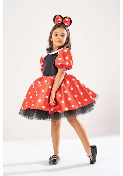 YAĞMUR KOStütüM Taç Hediyeli Minnie Kız Çocuk Kırmızı Puantiyeli Doğum Günü Elbisesi & Parti Kostümü Karışık Renkli YAĞMUR KOStütüM Taç Hediyeli Minnie Kız Çocuk Kırmızı Puantiyeli Doğum Günü Elbisesi & Parti Kostümü Karışık Renkli