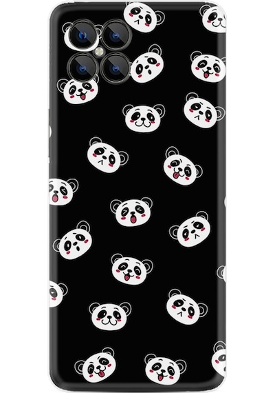 Omix X600 Kılıf Silikon Desen Panda Suratları 1773